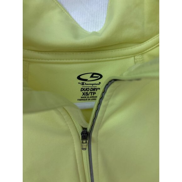 Champion XS Neon Yellow Duo Dry 1/4 Zip Pullover Athletic Running Jacket - Picture 4 of 16